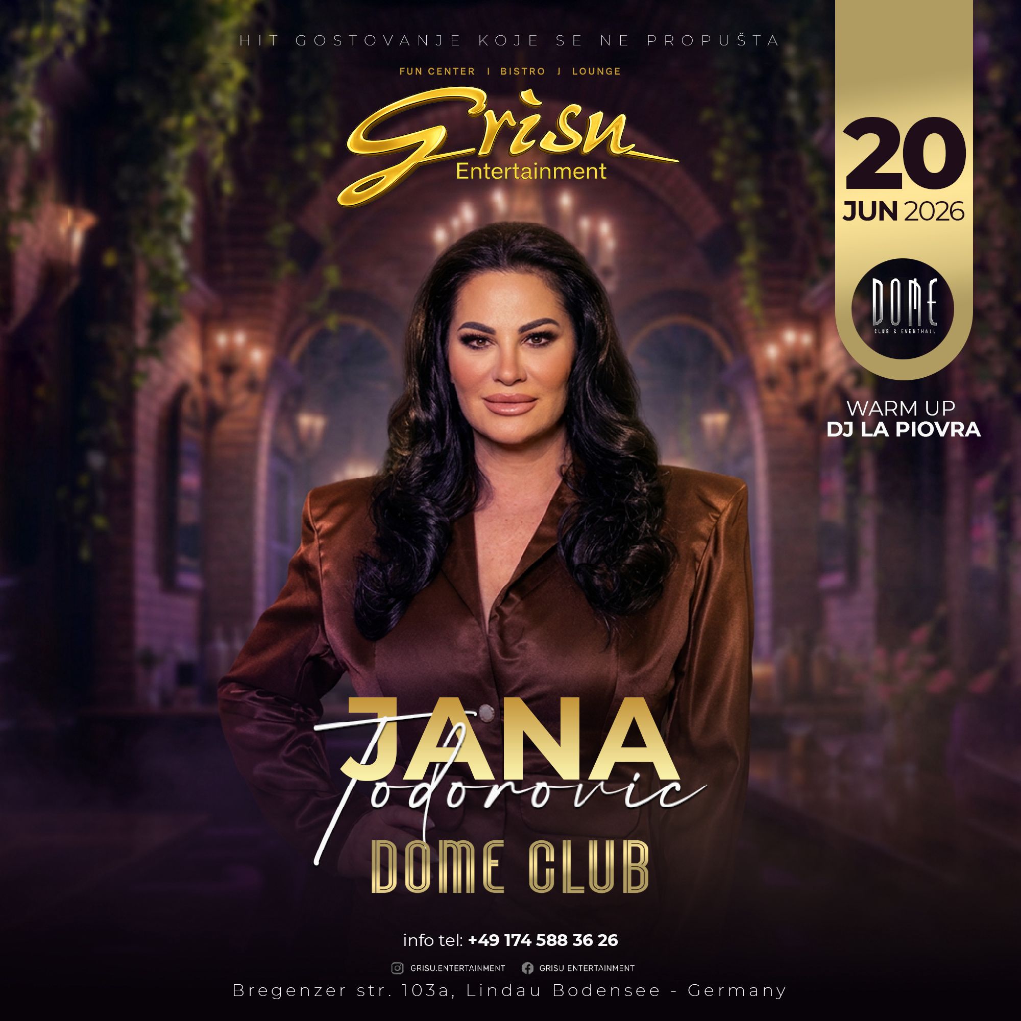 JANA TODOROVIC live @ DOME CLUB LINADU